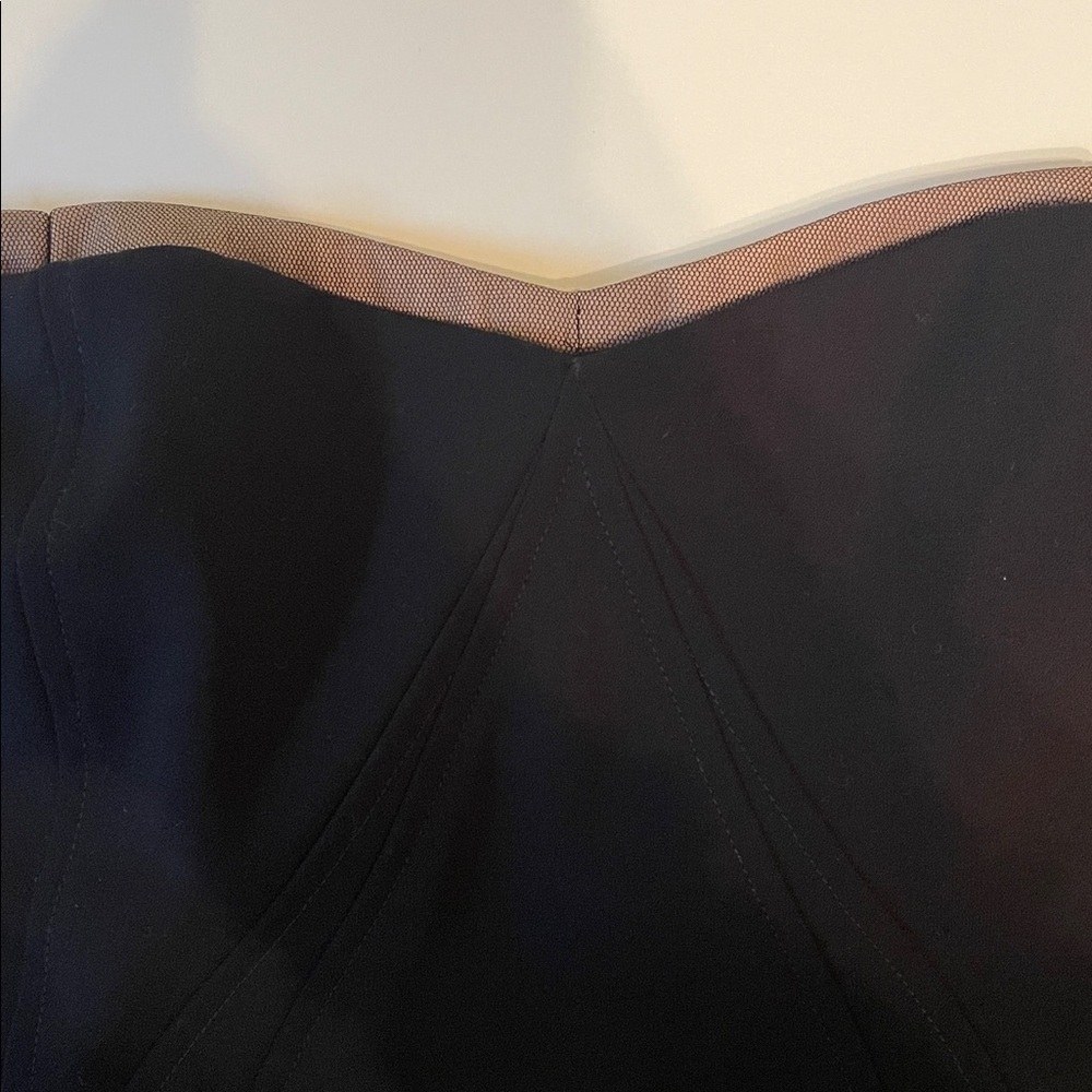 BCBGMaxAzria Size 12 Strapless Black Dress Corset Top Pockets - Picture 6 of 15